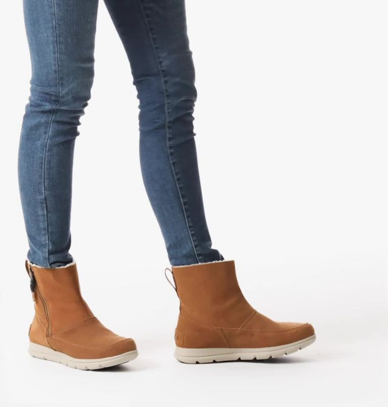 Sorel Dam Vinterkängor Brun - ™ Explorer Zip Låga - ZYR-092168